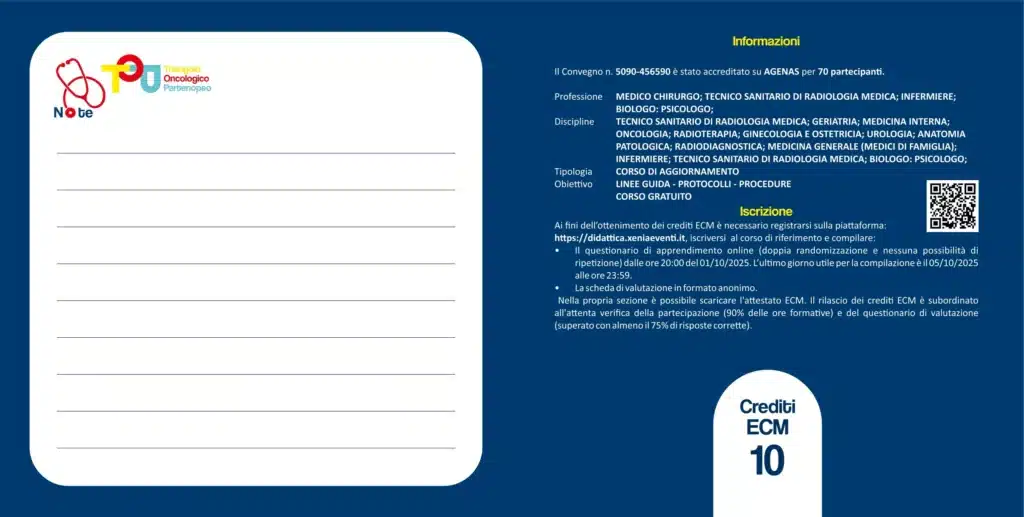 programma del convegno scientifico “Triangolo Oncologico Partenopeo”