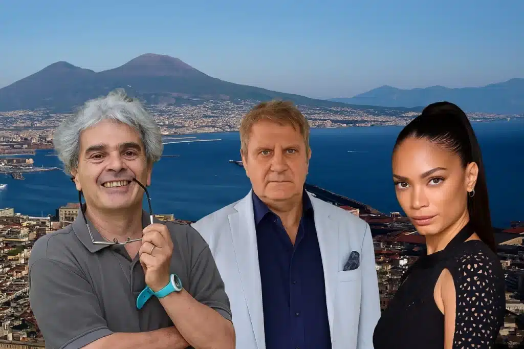 Aurelio Grimaldi e Leone Melillo con Elodie a Napoli
