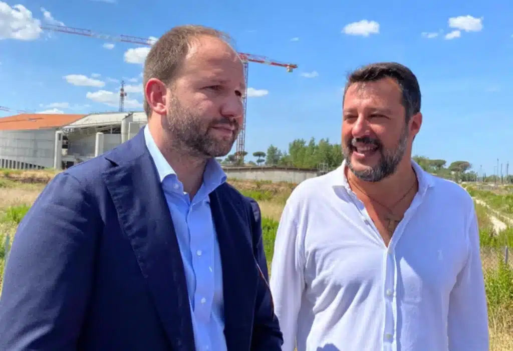 Giampiero Zinzi e Matteo Salvini