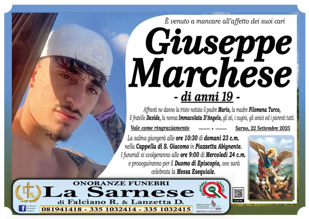 Giuseppe Marchese funerali