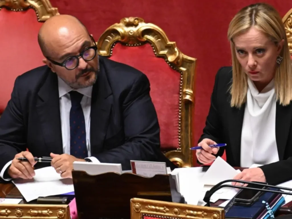 Gennaro Sangiuliano e Giorgia Meloni