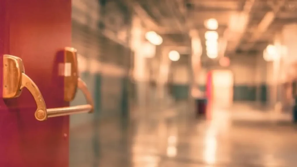 Il corridoio di una scuola