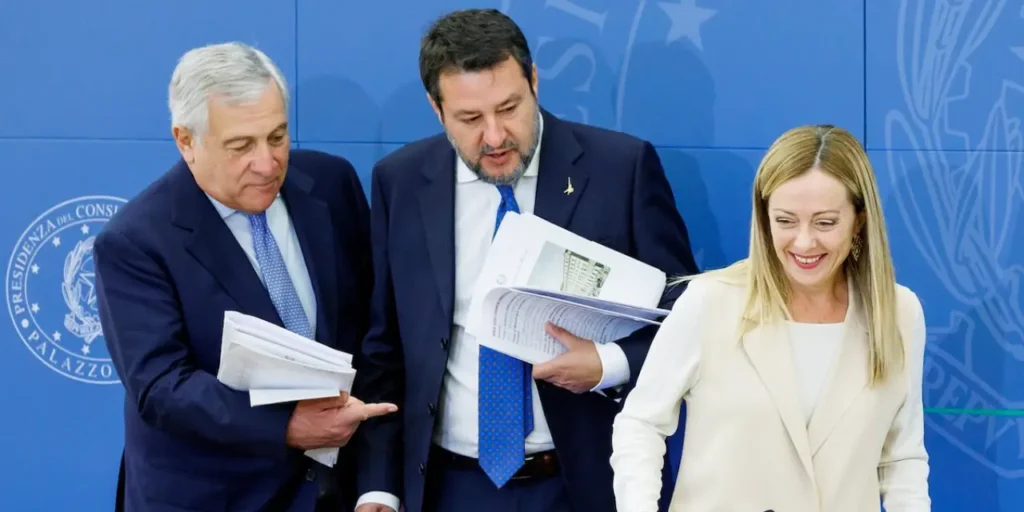 Cirielli Meloni Salvini Tajani