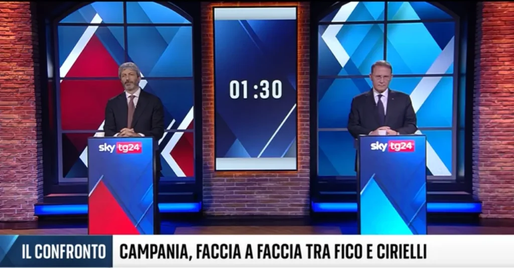 Cirielli e Fico nel confronto su Sky