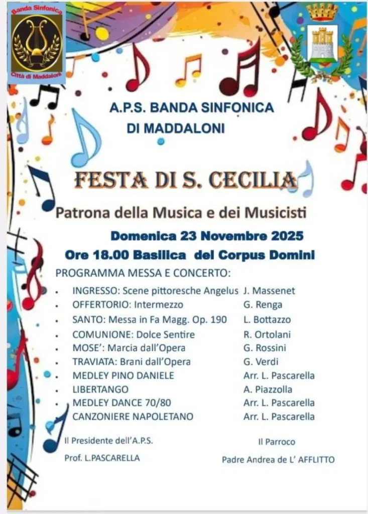 Locandina Concerto Santa Cecilia 2025
