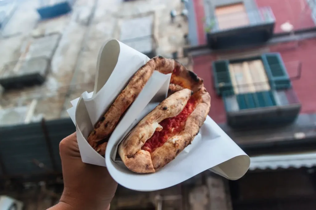 pizza a portafoglio da street food