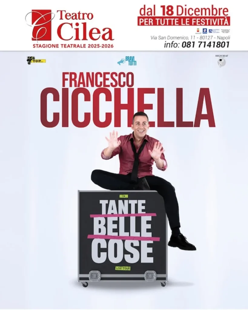 Francesco Cicchella al Teatro Cilea, la locandina
