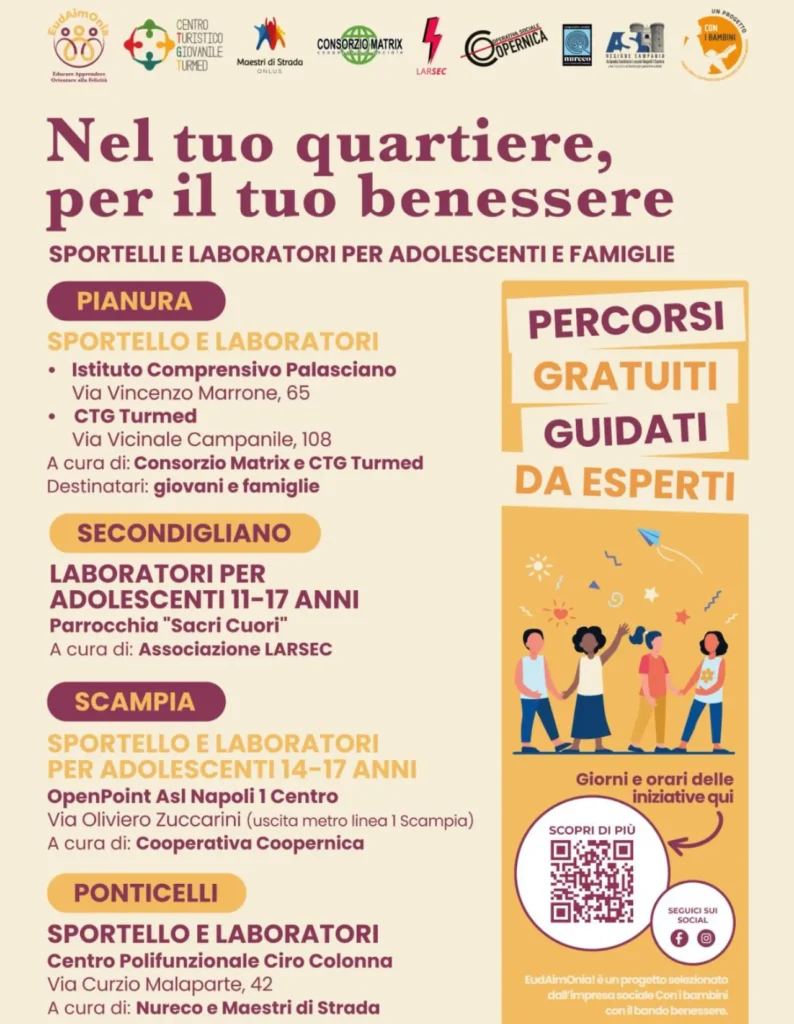 Locandina progetto “EudAimOnia! Educare Apprendere Orientare alla Felicità”