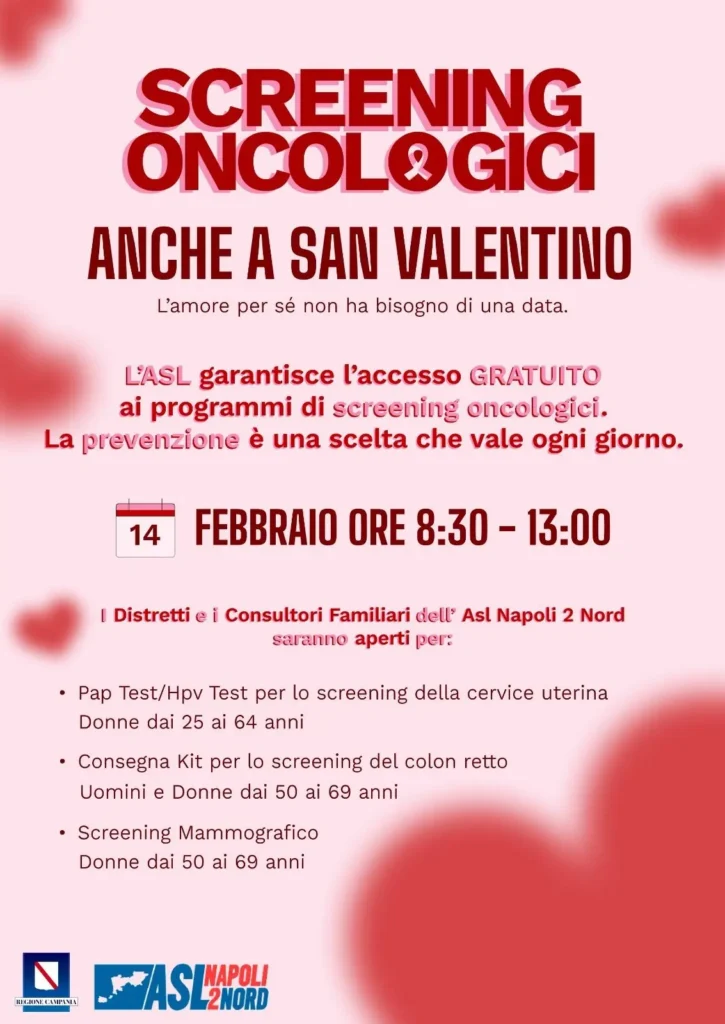 Locandina della giornata di prevenzione gratuita.