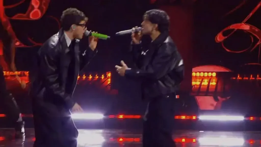 LDA e AKA7 sul palco dell'Ariston.