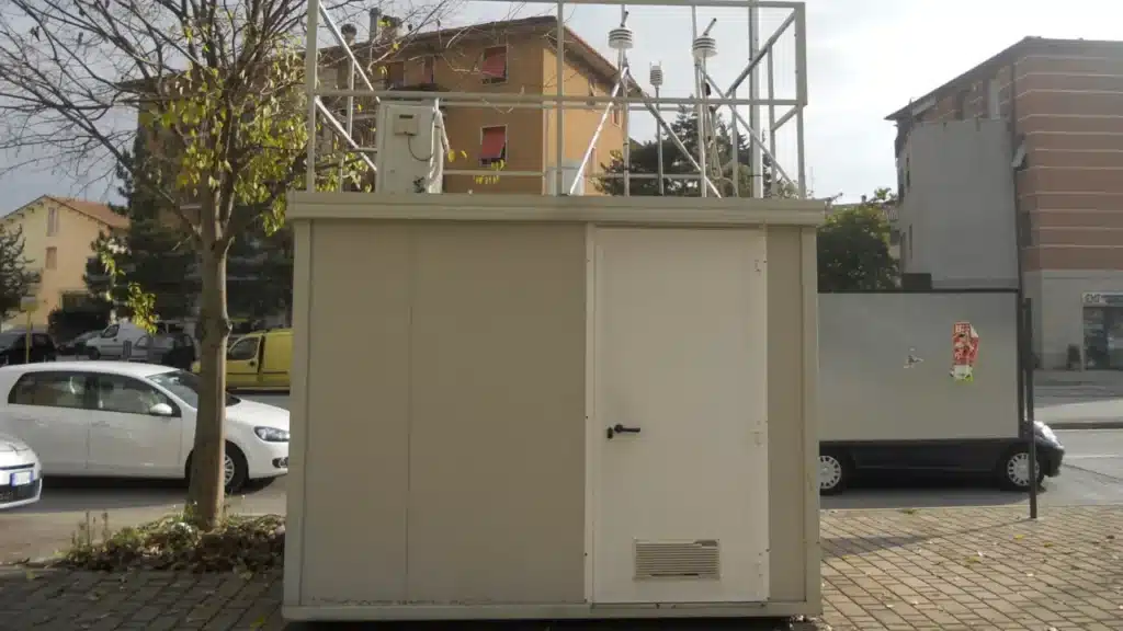 Cabina per il rilevamento della qualità dell'aria.