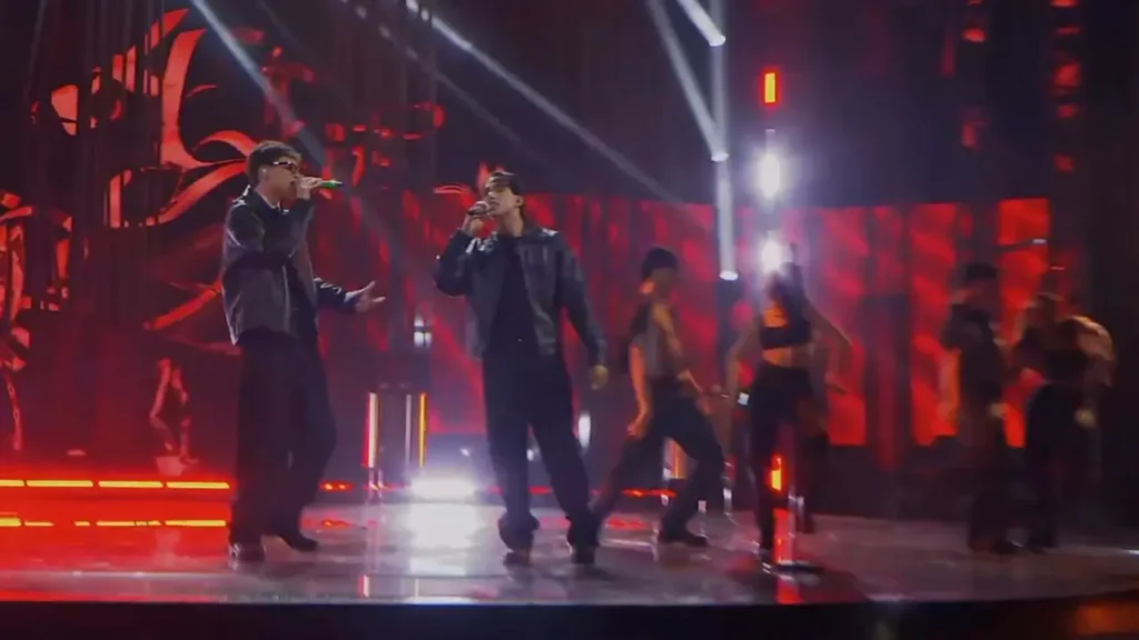 LDA e AKA7 sul palco dell'Ariston.