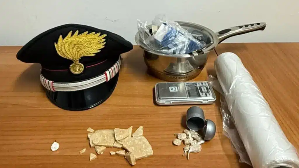Le sostanze sequestrate dai Carabinieri