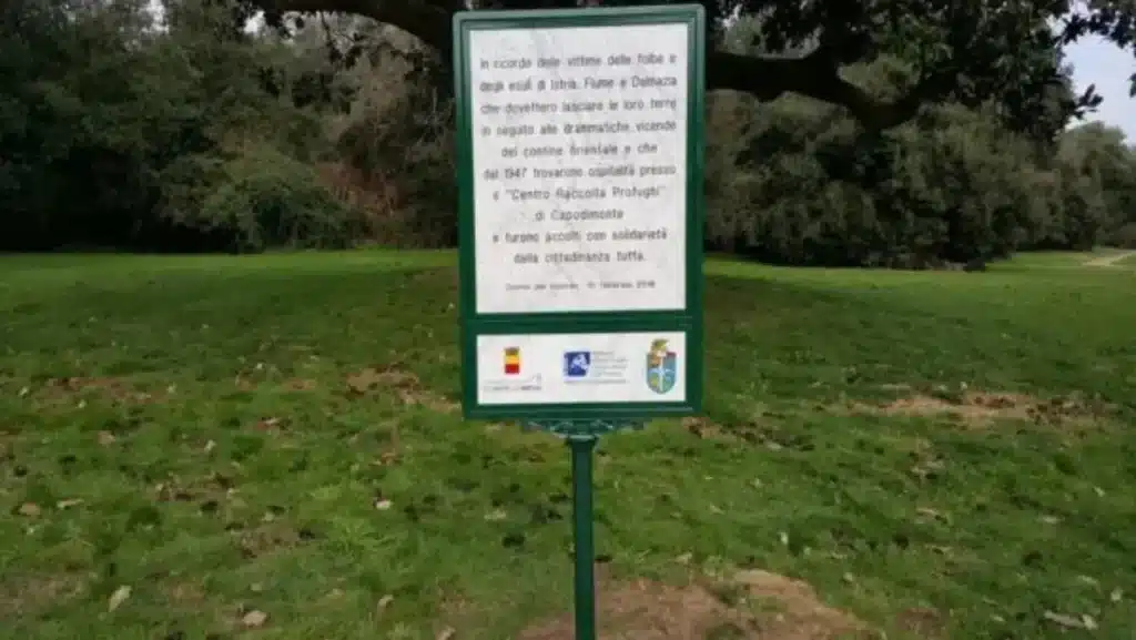 Targa commemorativa a Capodimonte