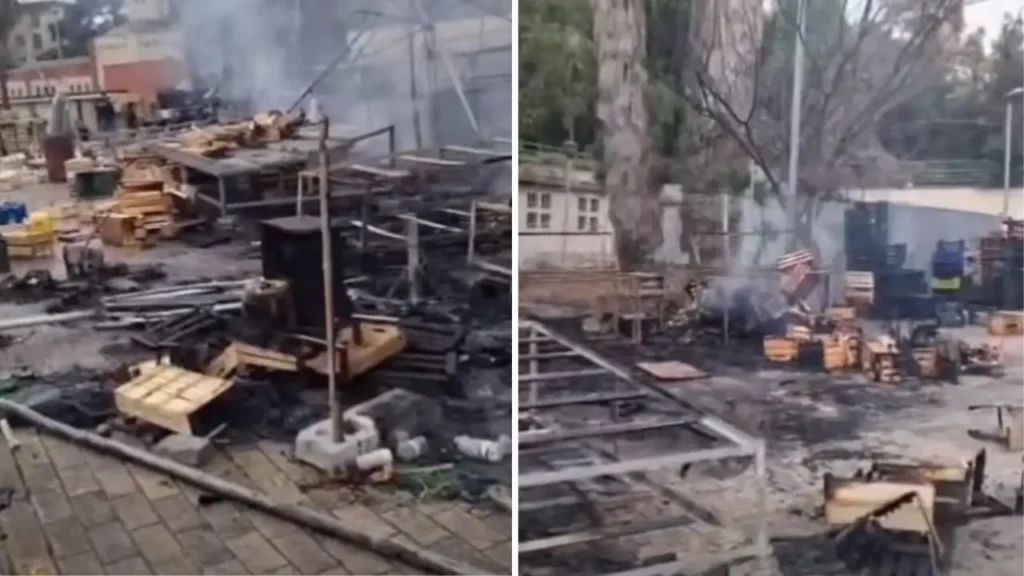 incendio mercato via Metastasio