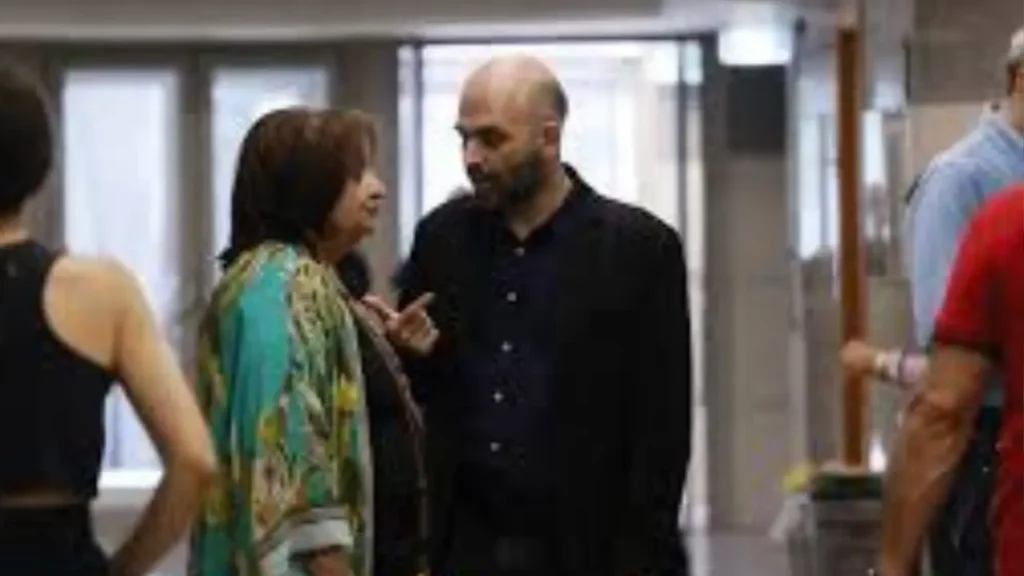 Lo scrittore Roberto Saviano e la giornalista Rosaria Capacchione. Foto Fanpage.