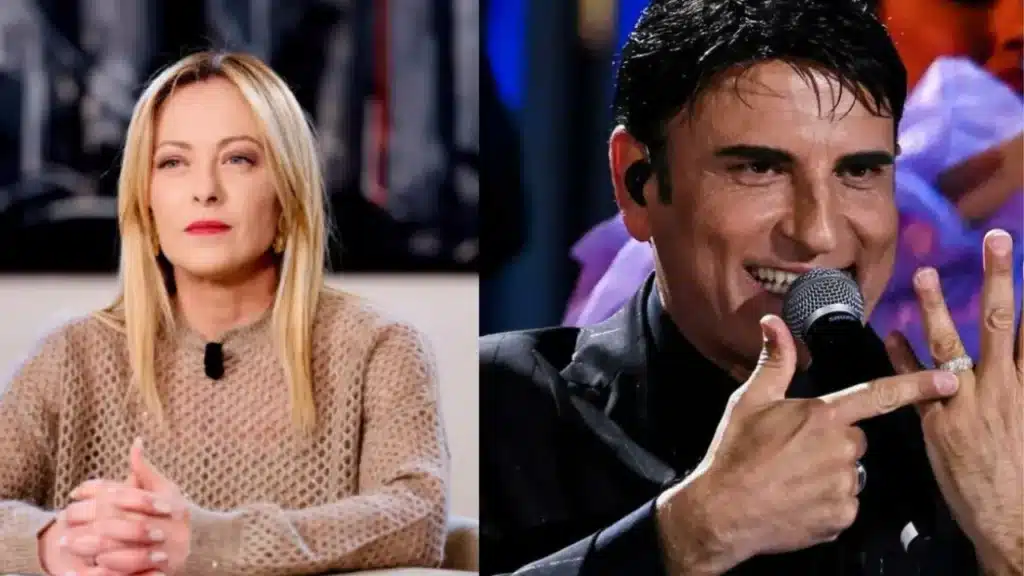 La Premier Giorgia Meloni e il cantante Sal Da Vinci.