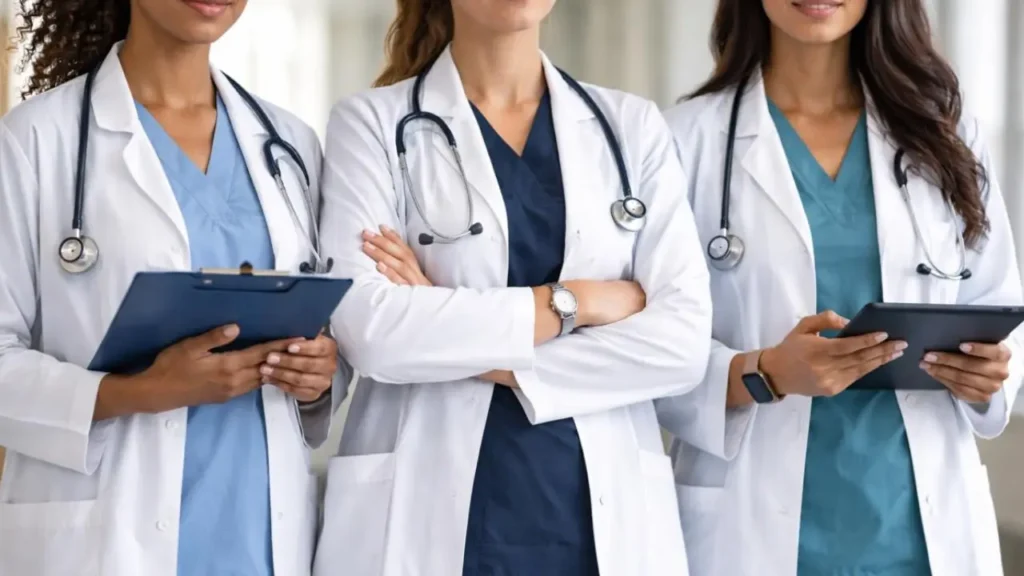 Donne nella Sanità. Immagine generata con AI.
