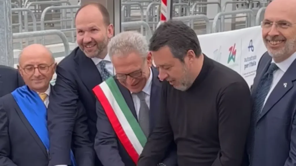 Matteo Salvini a Maddaloni per l'inaugurazione dello svincolo