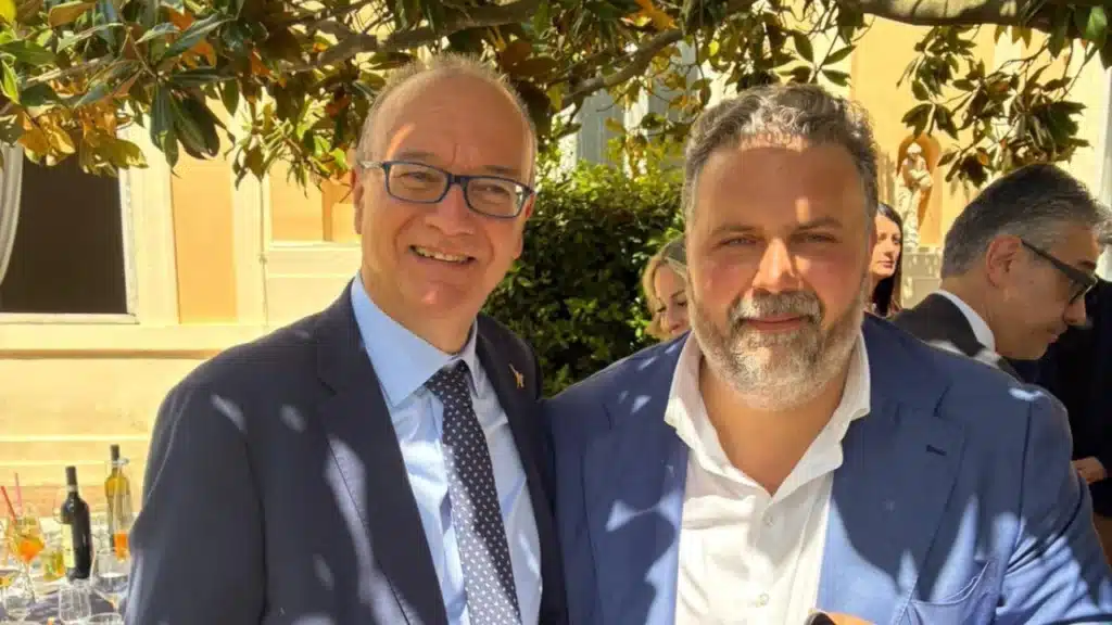 Il candidato sindaco Nicola Belardo con il ministro Valditara