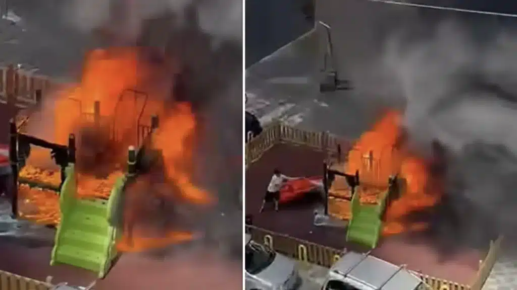 Incendio Rione Sanità frame video social Gennaro Acampora