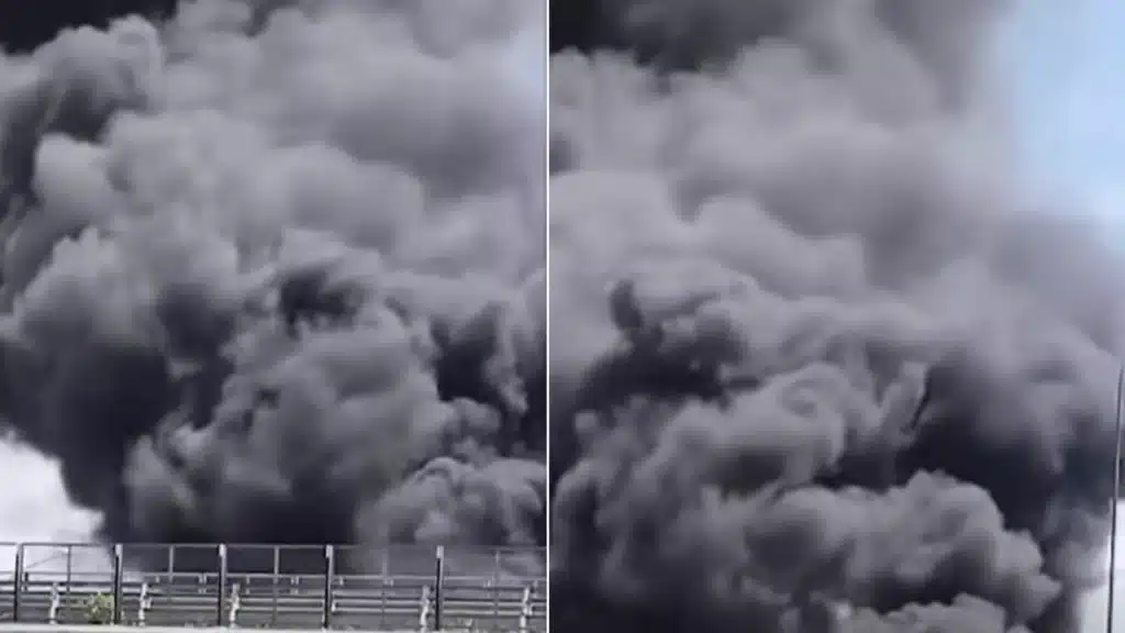 incendio Giugliano frame video Borrelli