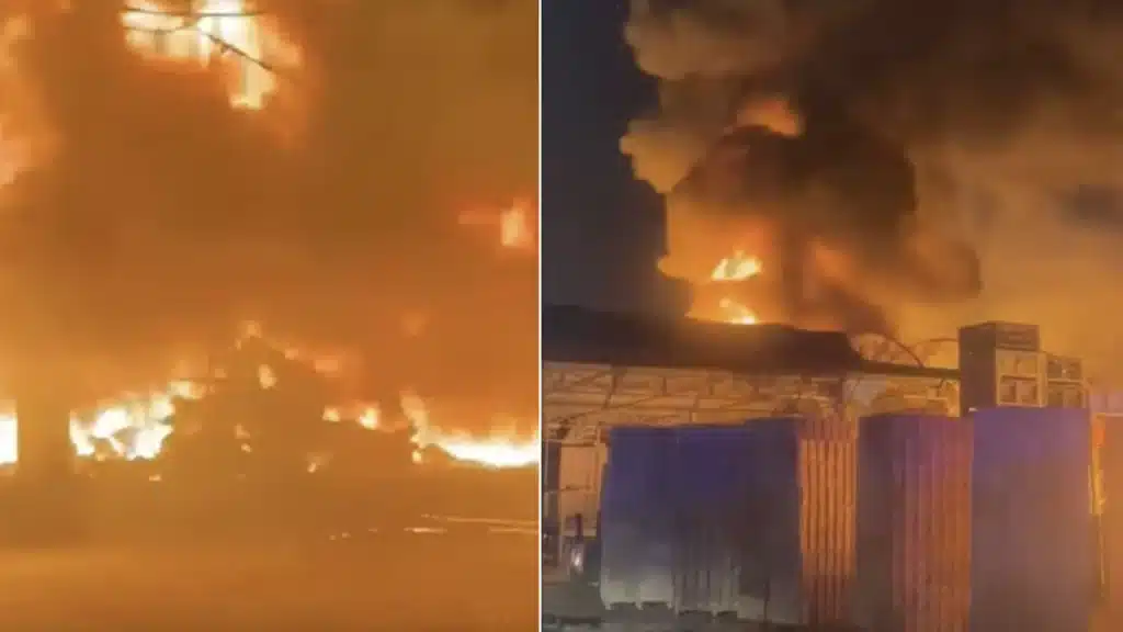 incendio capannone Poggioreale