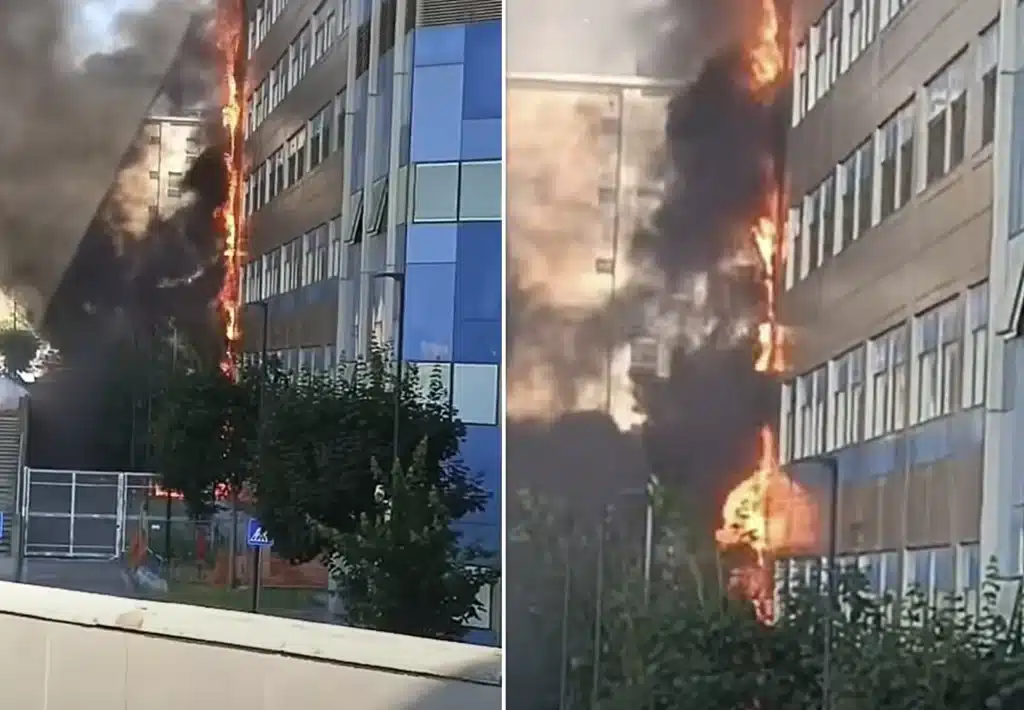 Incendio Ospedale del Mare foto: Borrelli