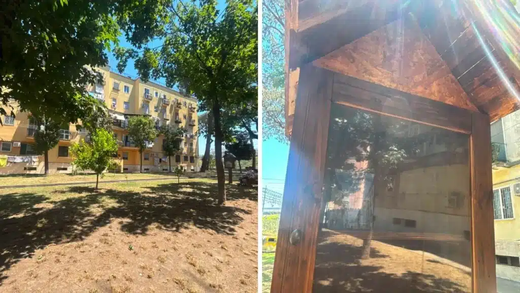 Rigenerazione urbana al Rione Luzzatti e la cassetta per i libri