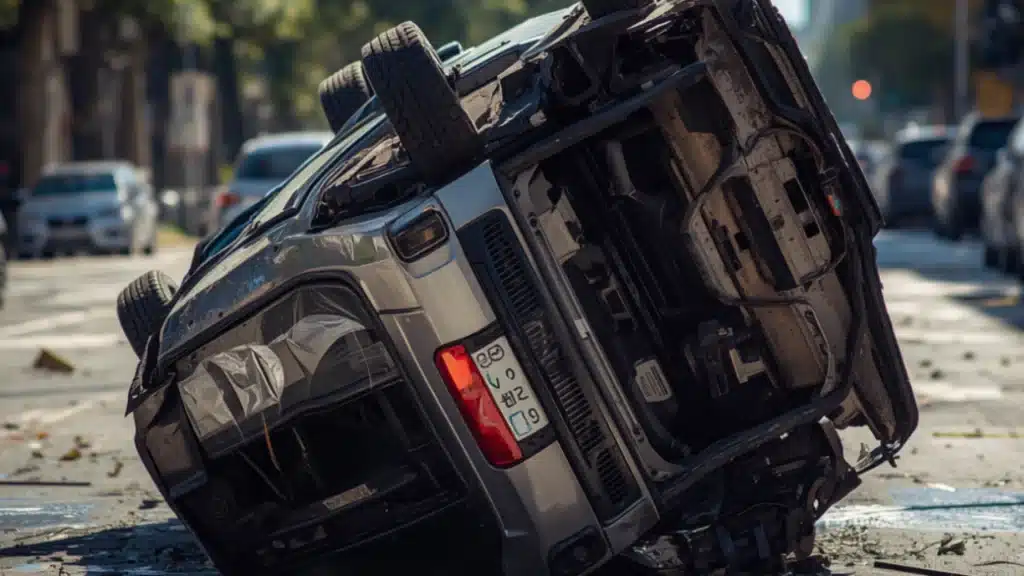 Suv ribaltato - immagine di repertorio