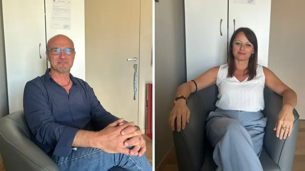Il dottor Domenico Manna e la psicologa Afrodite Esposito