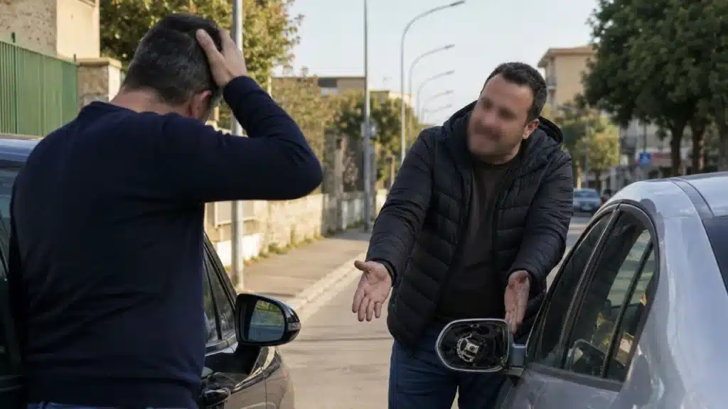 specchietto rotto auto - immagine di repertorio