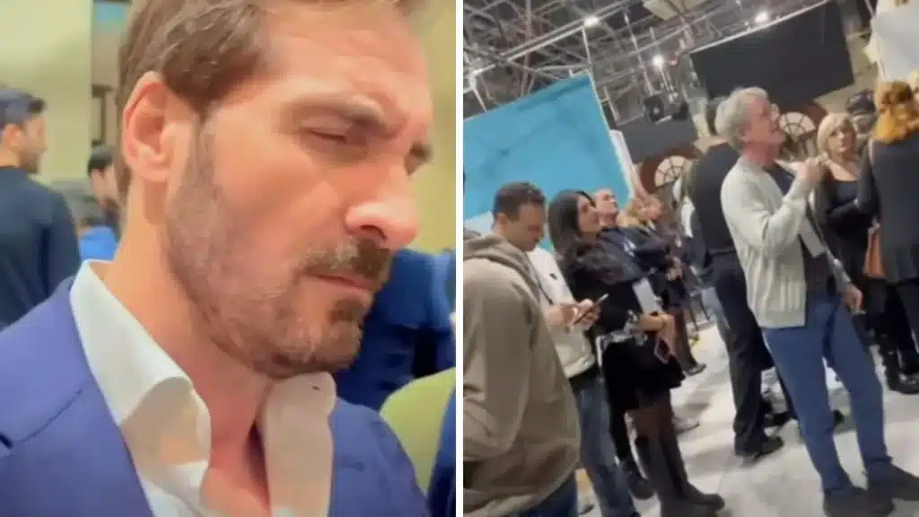 Maurizio Aiello e parte del cast della soap, dal video Instagram di Luigi Di Fiore