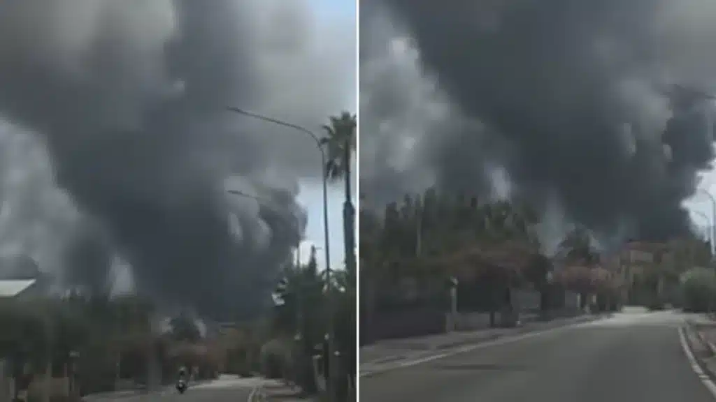 Maxi incendio a Striano